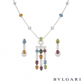 Bvlgari White Gold Multi-Gem & Diamond Allegra Suite